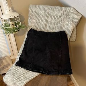 Black jean skirt